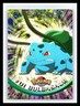 💥 BULBASAUR 1999 Topps Pokemon TV Non Holo Animation 2nd Series Black Logo #01