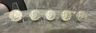 Lot of 5 - Kennedy Half Dollars AU/BU 40% Silver Rainbow Toned #2697