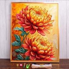 Stickpackung Kreuzstich Vorgedruckt  40x50 Blumen 