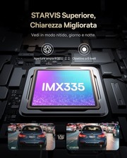Dash Cam Auto Fronte Retro 4K 1080p Vd1 Pro Solare con Modalità Parking - Miniatura 5