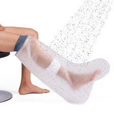 COMFYTHERA Waterproof Cast Cover for Shower Ankle Wound Large, transparent