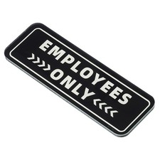 Employee Only Sign, Acrylic 6"x2" Personal Sign Information Holder