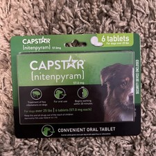 Capstar Nitenpyram 6 Doses for Dogs over 25 lbs - Exp. 01/2027
