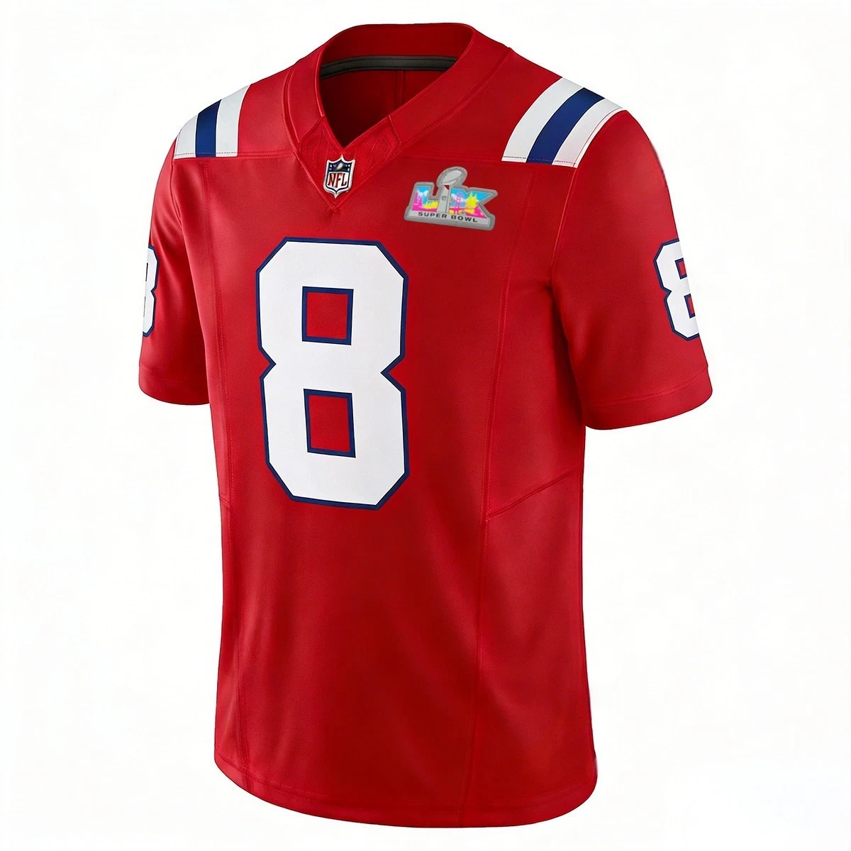 Men Patriotss #8 Stefon Diggs Super B.owl LX Jersey
