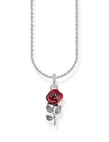Thomas Sabo KE2219-664-10-L45V Silberne Kette Mit Rotem Rosen-AnhäNger Damen