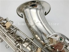 Japan Yanagisa Wa T-WO37 Bb Tenor Saxophone Silver Body Gold Keys W/ Case New