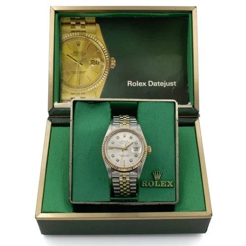 Men's Rolex OP Datejust Diamond Dial Ref.#16013 36mm w/Box & Booklets #W253304-1