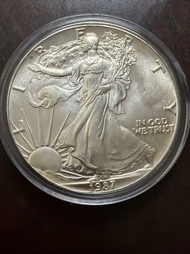 1987 1 oz Silver American Eagle (Brilliant Uncirculated) BEAUTIFUL DETAIL! 35