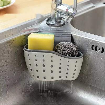 Küche Hängende Aufbewahrung Abfluss Spüle Organizer Regal Schwamm Caddy Halter Kunststoff