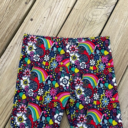 Boden Girl's Fun Cosy Leggings In College Blue Sixties Print Size 11-12 Y - Picture 3 of 5
