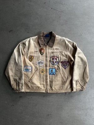 VINTAGE DICKIES DECKE GEFÜTTERT HERREN 90ER PATCHED CANVAS ARBEITSJACKE