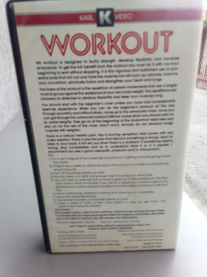 Jane Fonda Workout Prime Time VHS 1982 Set Karl-Lorimar Karl Vintage Video - Image 2 of 4