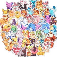 Pokemon Stickers 10 Pack Random Mix Decal Sticker Set Eevee Eeveelution Umbreon