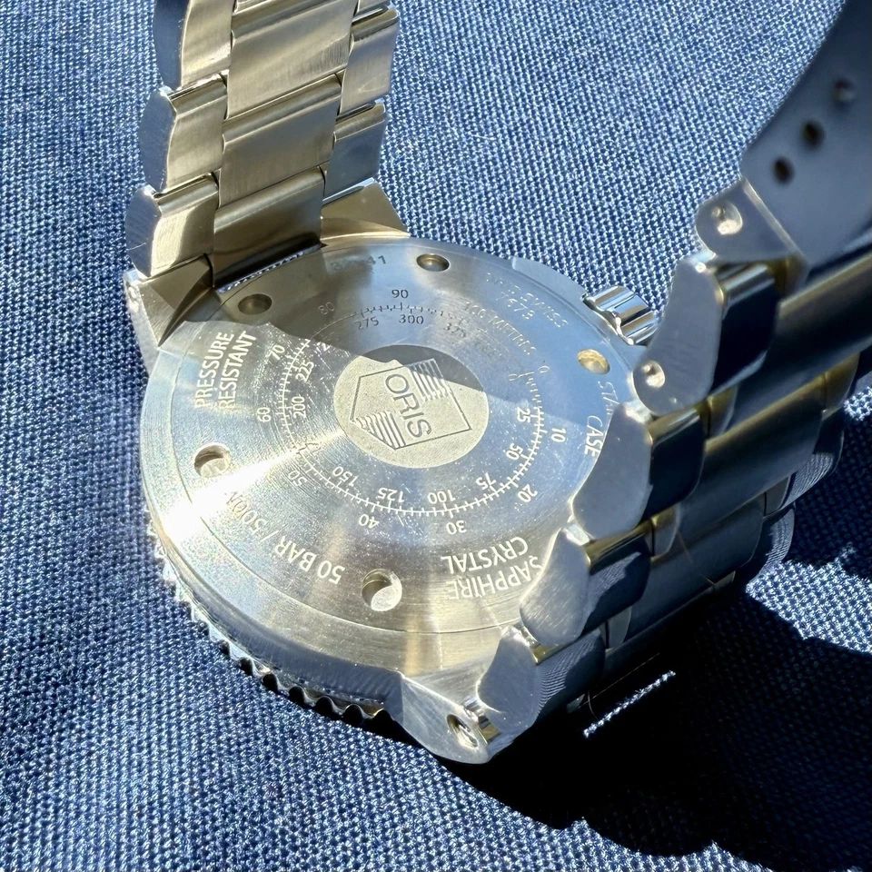 ORIS Aquis Small Second Date 7673 Divers 500m Automatic Men's Watch 45.5mm - Image 3 of 4