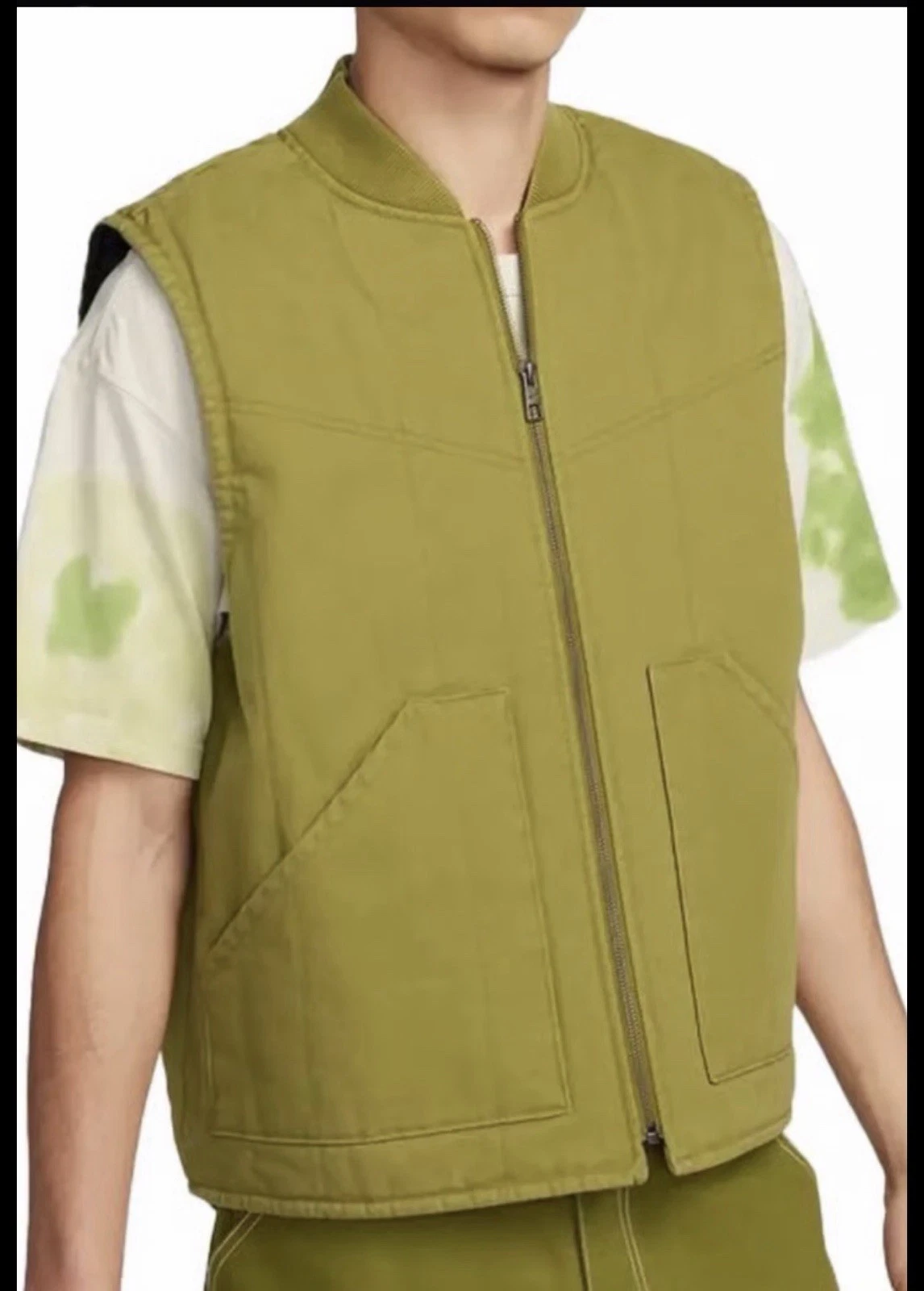 NEW Nike LIFE MEN LARGE Padded Insulated Quilted Vest Pacific Moss Lightweight