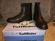 NEW WITH BOX WOMENS TUFFRIDER size 10 ZIP MOCHA PADDOCK BOOTS