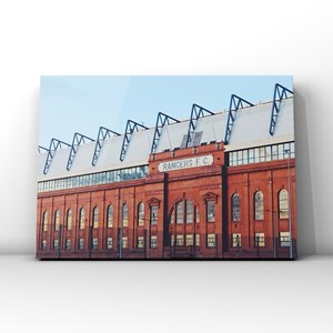 Glasgow Rangers Wall Art Canvas Print Ibrox Stadium Main Stand Blue Hour Ebay