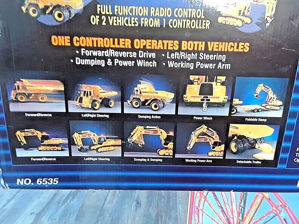 New Bright-R/C Controlled Shovel & Dump Truck-6 volt-UNUSED-COMPLETE - Image 2 of 4