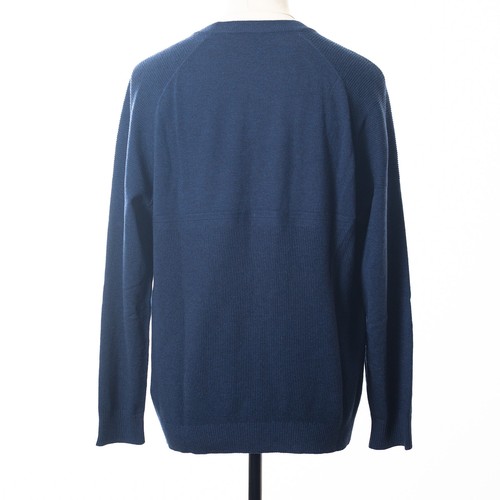 Sudadera PAL ZILERI LAB Cuello Redondo Azul Lana Cachemira Tejida Para Hombre EU52 - Imagen 3 de 4