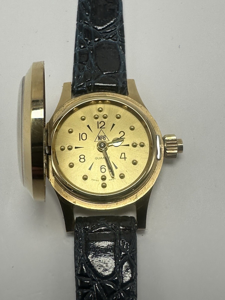 NFB Braille Ladies Watch‎ New Battery Swiss Made 25MM 7\