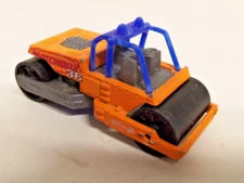 Vintage Matchbox Earth Crunchers 2000 Road Roller Fluorescent Orange Die Cast