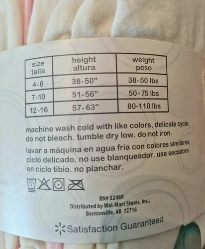 WONDER NATION GIRLS 3 PAIR FOOTED TIGHTS SPANDEX SIZE L (12-16) White Pink Cream - Picture 3 of 3