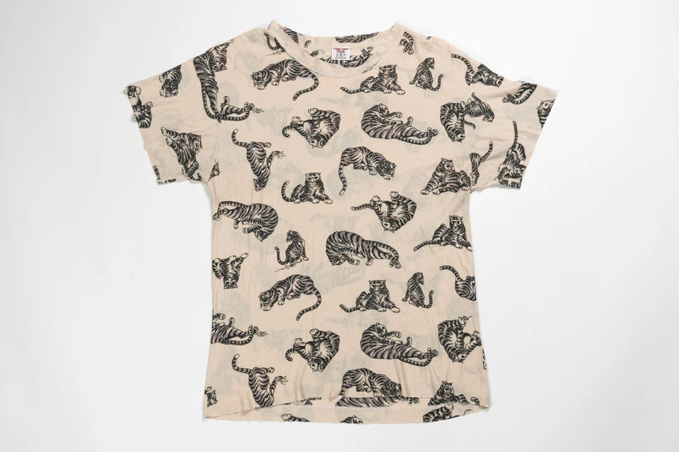 CAMISETA DE COLECCIÓN BVD ESTAMPADA ACETATO CAMISETA TRANSPARENTE GATOS TIGRE DELGADA SUAVE TRANSPARENTE M Foto 4 de 4