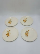 Taylor Smith and Taylor "Wood Rose" 6 3/4 Inch Bread and Butter Plates-Set of 4