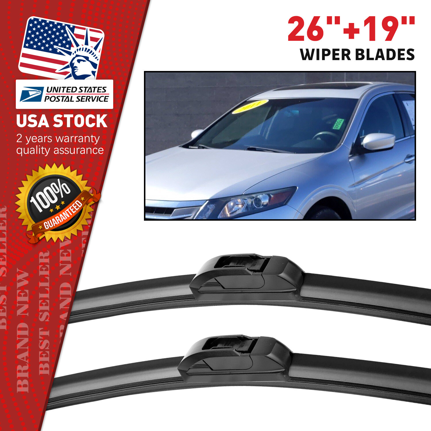 Genuine East Forest 26+19 Inch Wiper Blades for 2008-2016 Honda Accord