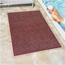 Koeckritz Standard Arbor Berry Red Indoor/Outdoor Turf Rug - Patios, Pool, Deck