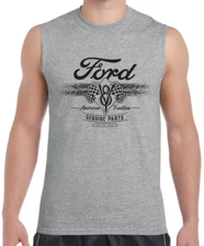 Ford T-shirt Sleeveless Mens Cut Off Shirts Graphic Tees Ford Mustang Tank Tops