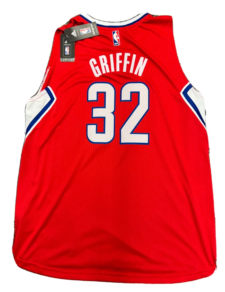 New 2015 Blake Griffin Clippers Size X-Large Red Rev 30 Adidas Jersey With Tags - Image 2 of 4