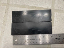 Pair of Black Carbon Fiber Copper Powder Black Resin Knife Handle Blank Scale