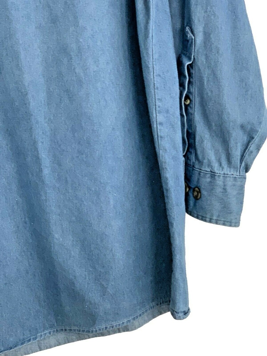 Vintage COOSA COUNTY Clothier Mens Shirt 2X Denim Long Sleeve USWA Local 9443 View 5