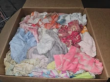 50lb Box Cut Colored Terry Towels Industrial Recycled Terry Towel Cleaning Rags