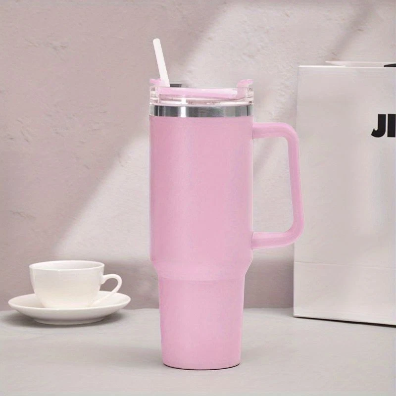 Tumbler Stainless Steel Reusable Vacuum Insulated Lid Straw Leakproof Bottle Kid