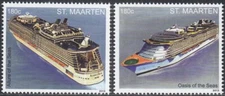 Sint Maarten Issue 2013 (142-143) Cruise Ship
