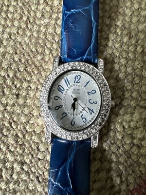 Nolan Miller Quartz Women's Watch Blue Band Silver Accents