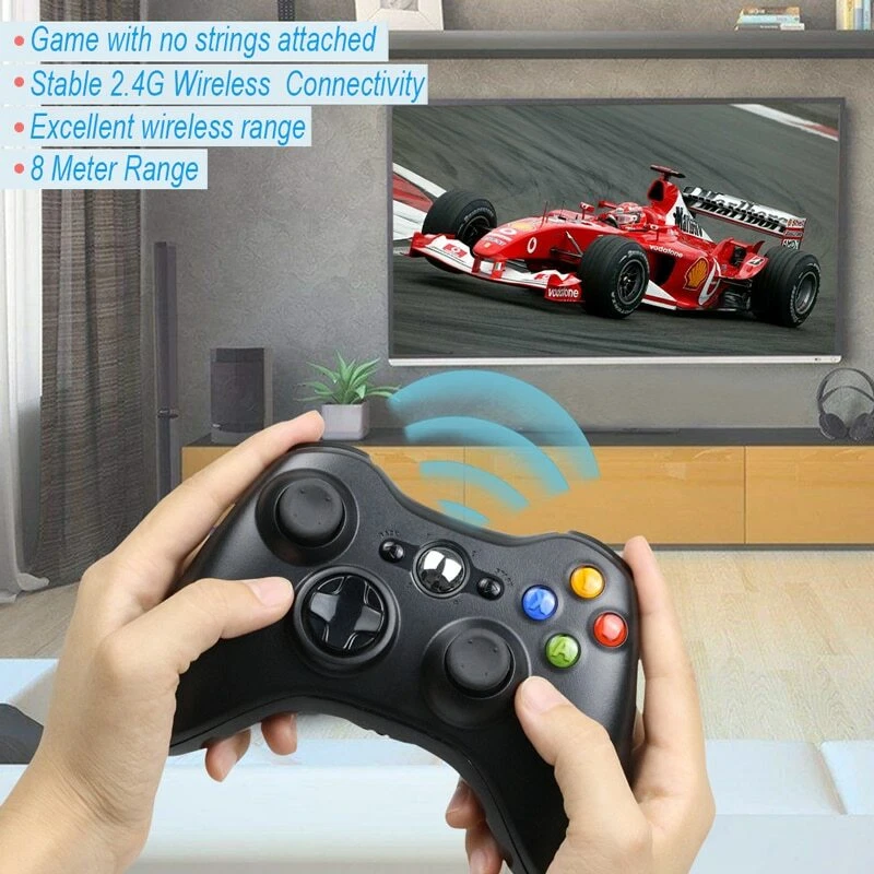 Wireless/Wired Gamepad Controller Joystick Game Controller Joypad for Xbox 360 - Image 4 of 4
