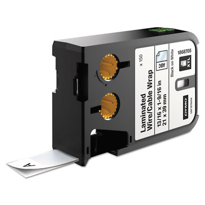 Dymo XTL Pre-Sized Labels, 0.81'' x 1.56'', White/Black Print, 150/Cartridge