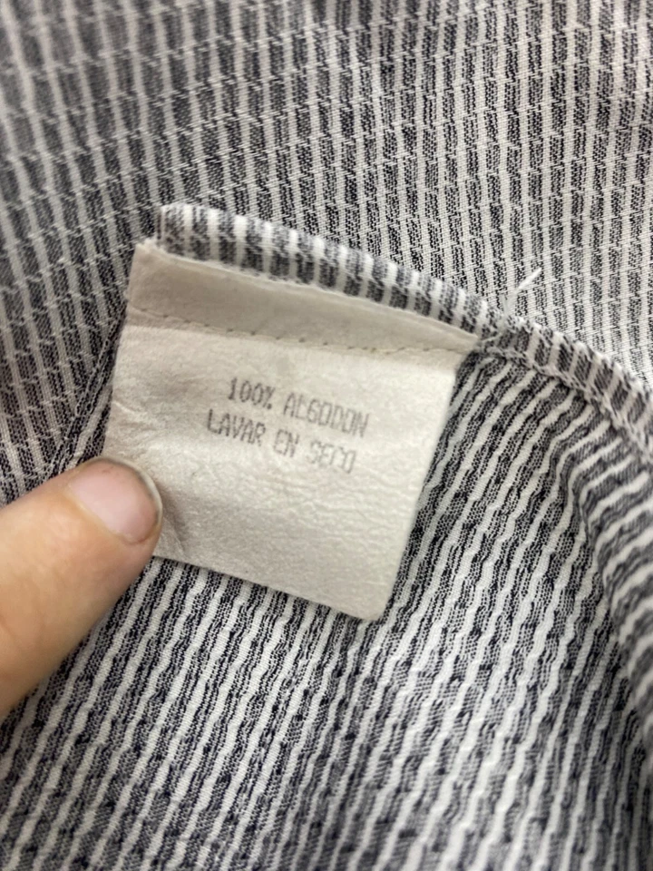 Camisa De Colección Mondo Di Marco Para Hombres Grande Sartoria Aguja Rayas Oxford Hecha en Italia Foto 4 de 4