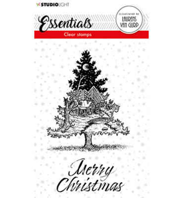 StudioLight Essentials Clear Stamp - Merry Christmas Tannenbaum Weihnachtsbaum