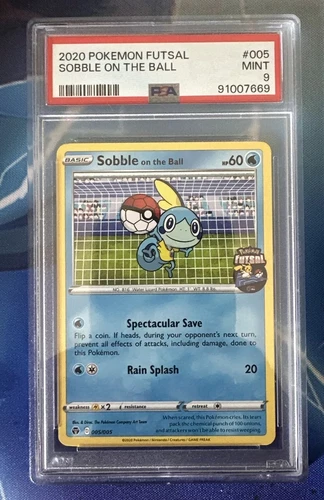 Pokemon 2020 Promo Sobble on the Ball Futsal #5 PSA 9