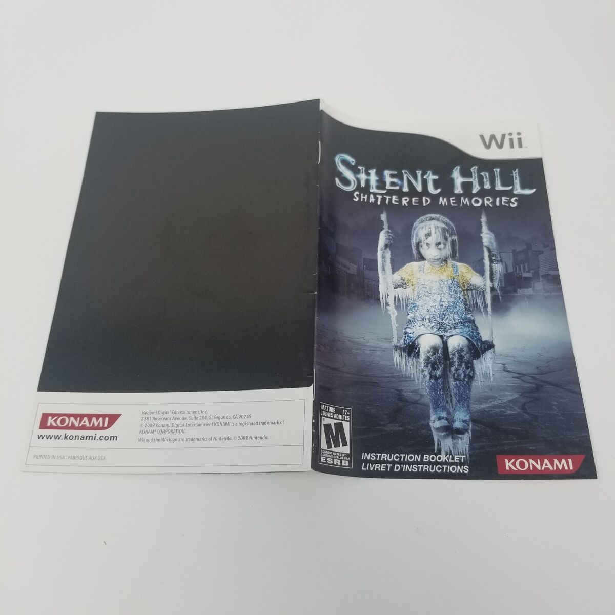 Silent Hill Shattered Memories Nintendo Wii Instruction Manual