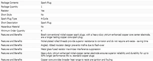 8 bujías Bosch núcleo de cobre para Ferrari 308 TB 1985 V8-3,0 L Foto 4 de 4