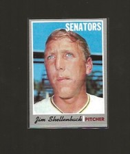 1970 TOPPS JIM SHELLENBACK #389 EX MID GRADE