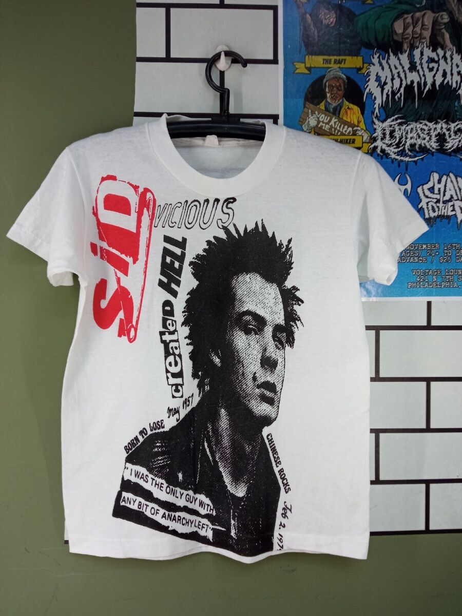 Sid Vicious Sex Pistols vintage t shirt Tour Punk Rock White Sid Vicious Sex Pistols vintage t shirt Tour Punk Rock White