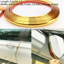 Gold Car Styling Moulding Strip Guard Protector Trim Line Self-adhesive Edge