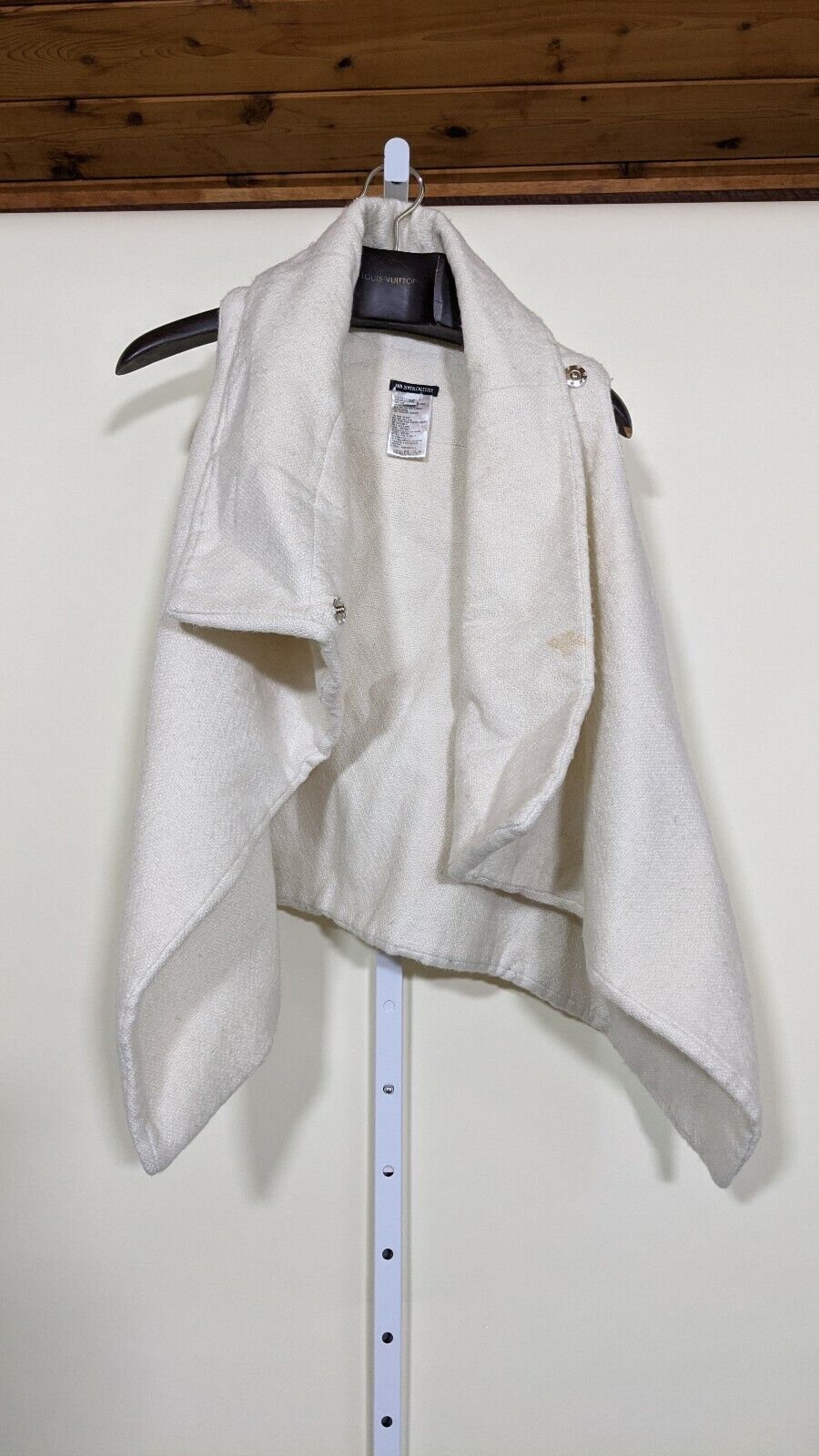 Ann Demeulemeester Cream Mohair Blend Asymmetric … - image 3