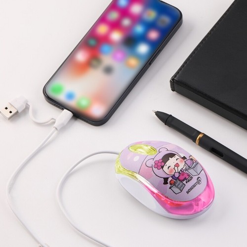 2 in 1 USB C TypeC Wire Mouse 1000DPI 3 Buttons Wire Mouse for Business - Afbeelding 3 van 10